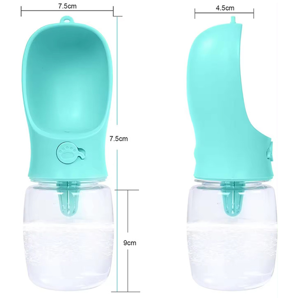 Hunde-Reiseflasche 350 ml türkis