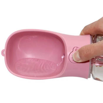 Hunde-Reiseflasche 350 ml rosa