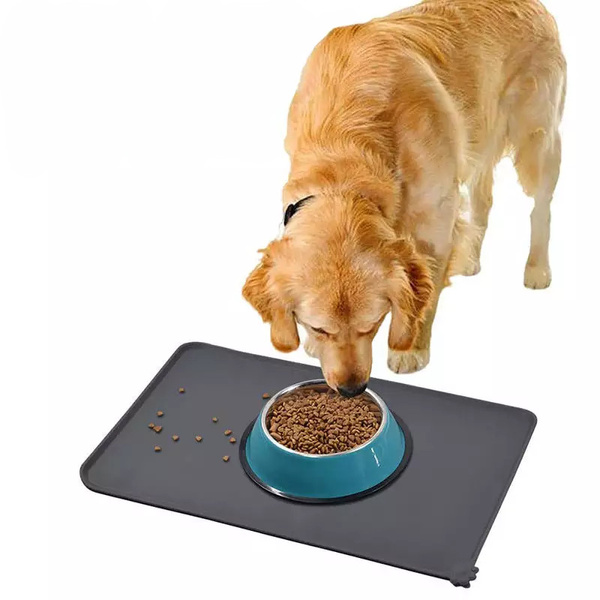 Rectangle Non-Slip Food Water Bowl Placemat 48x30cm