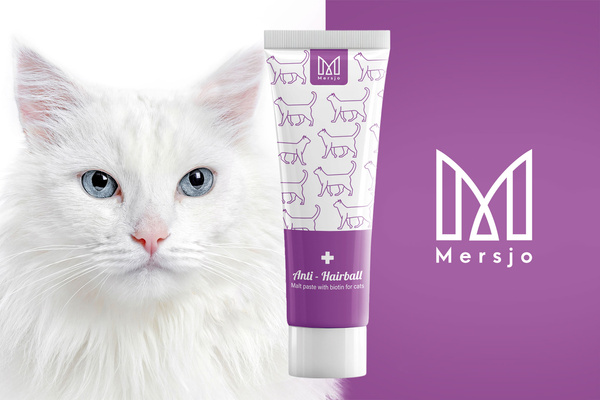 Cat functional paste with biotin, dietary supplement Mersjo Anti-Hairball 100g