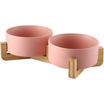 Keramische Doppelschüssel rosa 2x400 ml