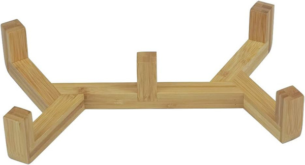 GERDA doppelte Keramik-Holzschale weiß 2x400ml