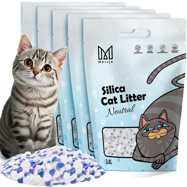 Mersjo Silikon Katzenstreu Neutral 5x3.8L