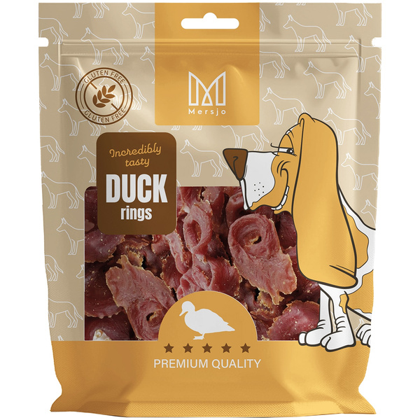 Dog treat - Mersjo soft dried duck rings 500g