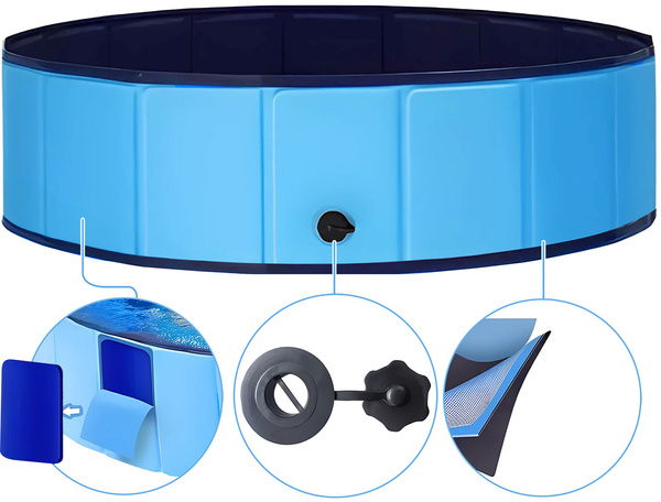 Gartenpool für Hunde und Kinder ideal für die Gartenterrasse DEXTER 120x30cm