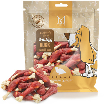 Duck leg with calcium, natural dog treat, Mersjo, WildLeg, 500g