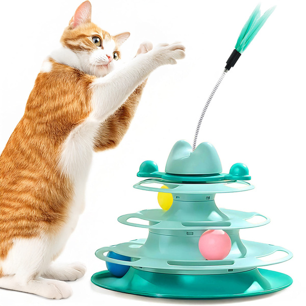 THEODORE' S TOWER interaktives Katzenspielzeug mit Bällen