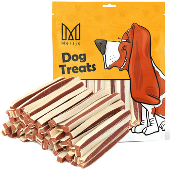 Dog treat - Soft duck strips sandwich Mersjo 500g