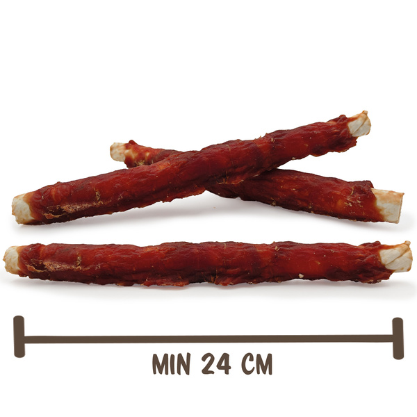 XXL 25cm Kauknochen aus Rinderhaut mit Entenbrust, Hundeleckerli, Mersjo, 240g