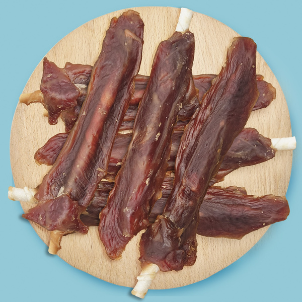 Hundeleckerli - Rohhautsticks mit Entenbrustfilet Mersjo 500g