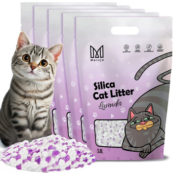 Mersjo Lavender silicone cat litter 5x3.8L