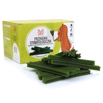 Zahnsnack für Hunde Dental Sticks, natürlicher Zahnsnack, gesunde Zähne und Zahnfleisch, zum Verwöhnen und als Ergänzung zu einer gesunden Ernährung - M 28 Stück