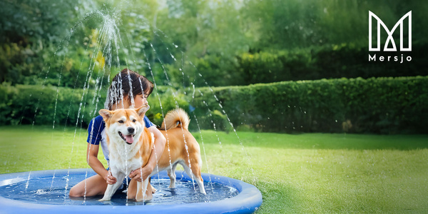 Sprinkler water mat, cooling mat for animals, garden fountain for dogs FELIX 100 cm