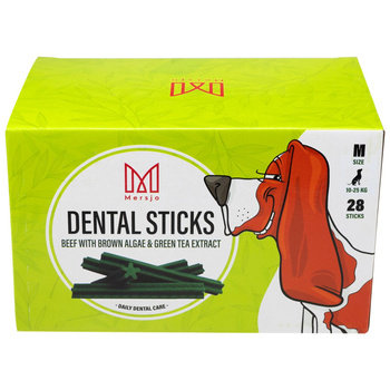 Zahnsnack für Hunde Dental Sticks, natürlicher Zahnsnack, gesunde Zähne und Zahnfleisch, zum Verwöhnen und als Ergänzung zu einer gesunden Ernährung - M 28 Stück