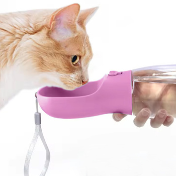 Hunde-Reiseflasche 350 ml rosa