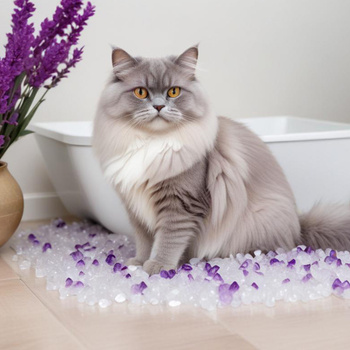Mersjo Lavendel Silikon Katzenstreu 8x3.8L