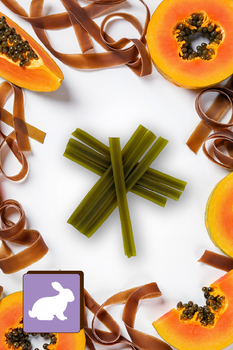 Przekąska stomatologiczna dla psów Mersjo Dental Sticks - królik z papają i żurawiną (7 sticków)