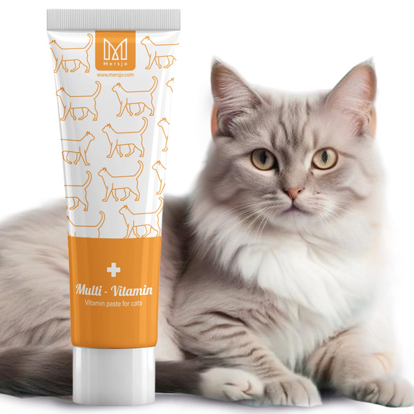 Cat Anti-Hairball paste with multivitamin, dietary supplement Mersjo Multi-Vitamin 100g