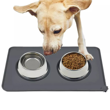 Rectangle Non-Slip Food Water Bowl Placemat 48x30cm